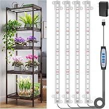 Wiaxulay Grow Lights for Indoor Plants, Full Spectrum 6000K Plant Light for Indoor Plants, LED Grow Light Strips with Auto Timer 6/12/16Hrs,